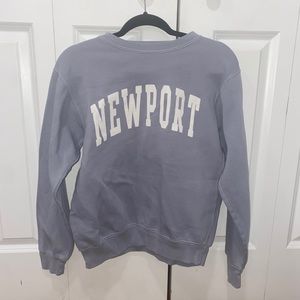 Brandy Melville bluish purple Newport crewneck